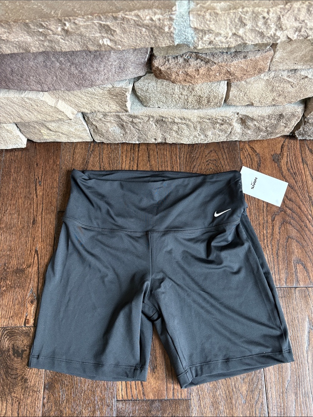 Nike Women's Black High-Rise Bike/Swim Shorts